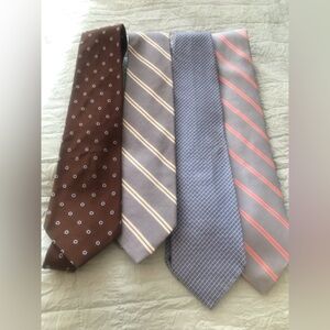 Brooks Brothers Tie Collection - Brown, Gray, Blue, Pink